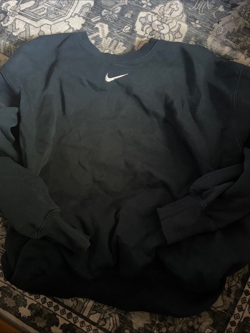 Nike Black Crewneck Sweatshirt with White Swoosh